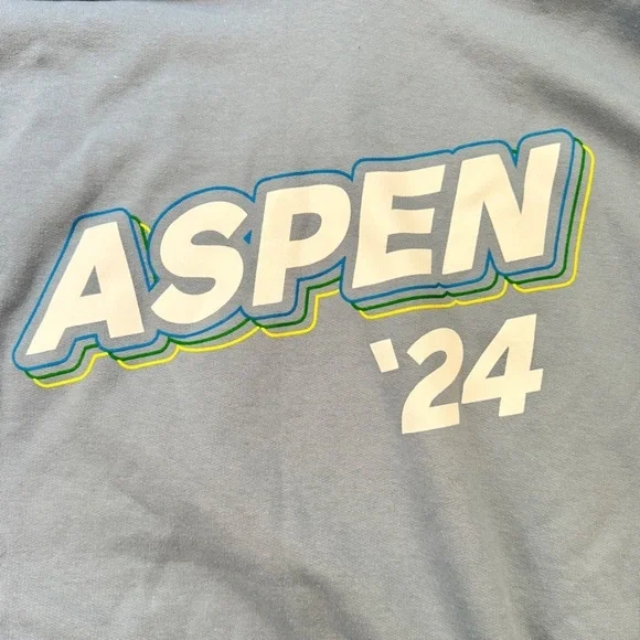 Gildan Light Blue Hoodie with Aspen '24 Design Size Large - Picture 6 of 10